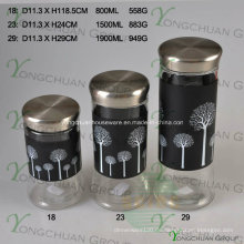 2015 Heiße verkaufende Qualitäts-Feuchtigkeit-Beweis-Glasflaschen versiegelte Glas-Glas-Imbiss-Milch-Speicher-Glas-Kanister-Satz
